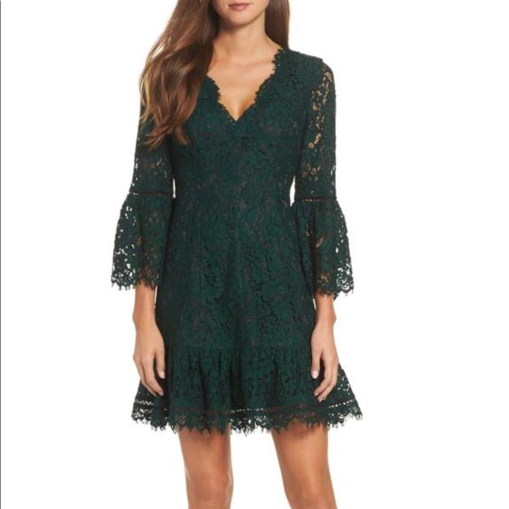 Eliza J Green Lace Dress